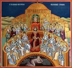 Fathers of the 1st Ecumenical Council-Divine Liturgy served in church
